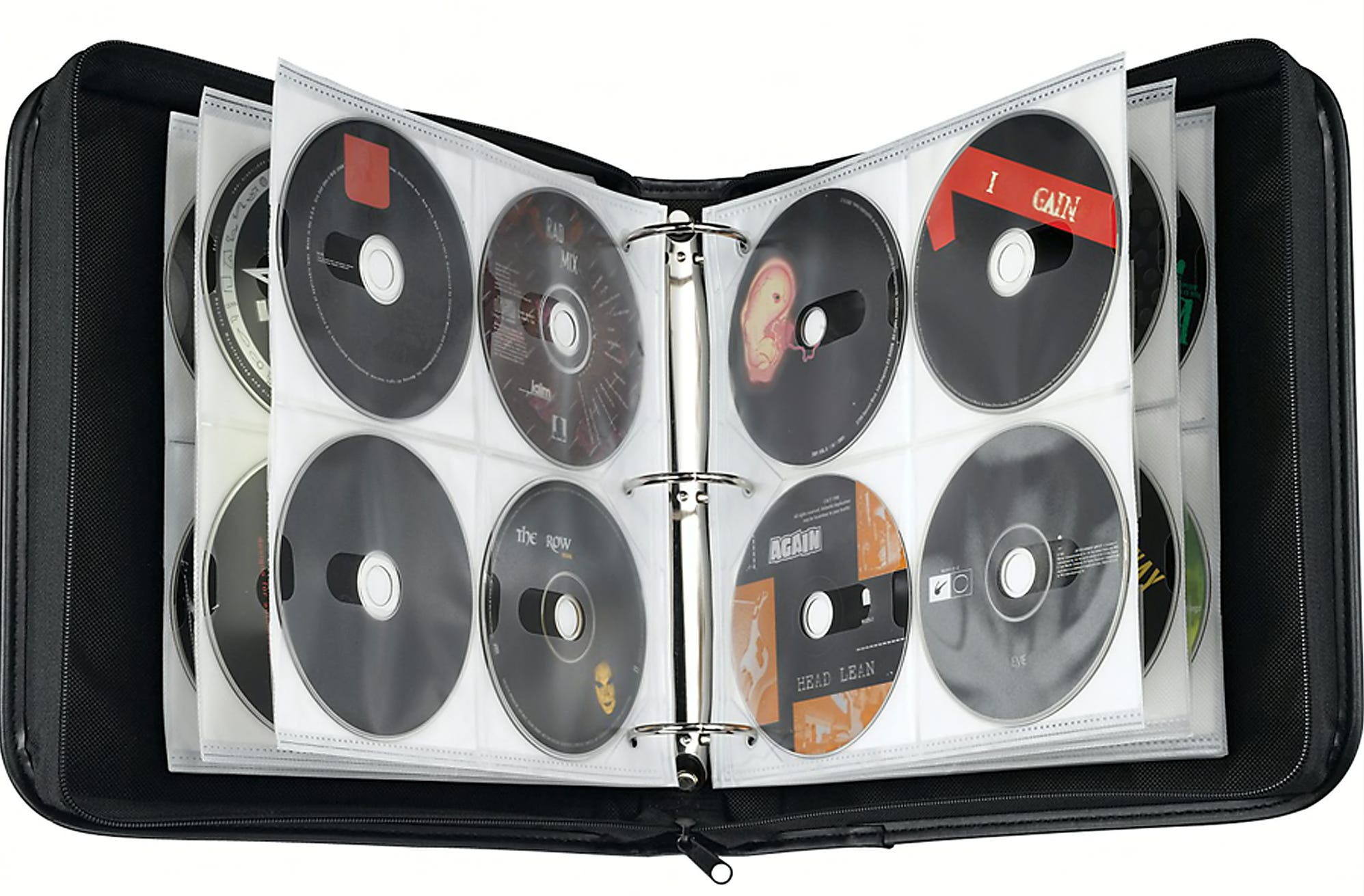 A CD booklet that holds about 200 CDs